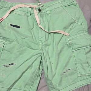 Men's Green Cargo Shorts